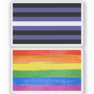 Leren Pride Strepen Sticker