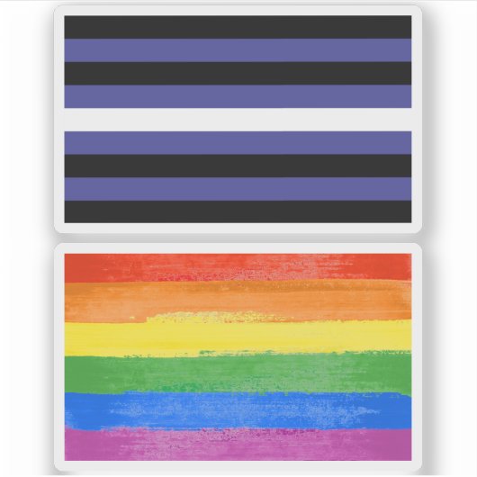 Leren Pride Strepen Sticker (Voorkant)