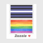 Leren Pride Strepen Sticker (Vel)