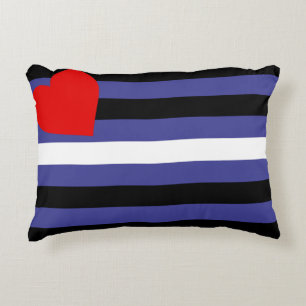Leren Pride-vlag Accent Kussen