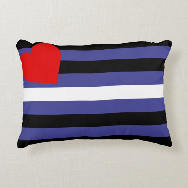 Leren Pride-vlag Accent Kussen (Voorkant)