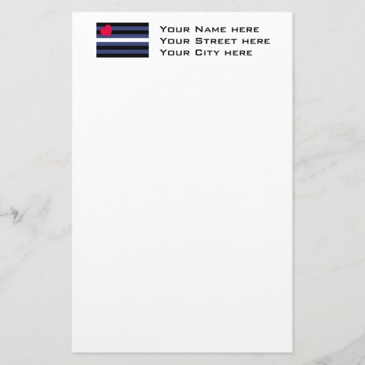 Leren Pride-vlag Briefpapier (Voorkant)