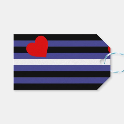 Leren Pride-vlag Cadeaulabel (Voorkant (Horizontaal))