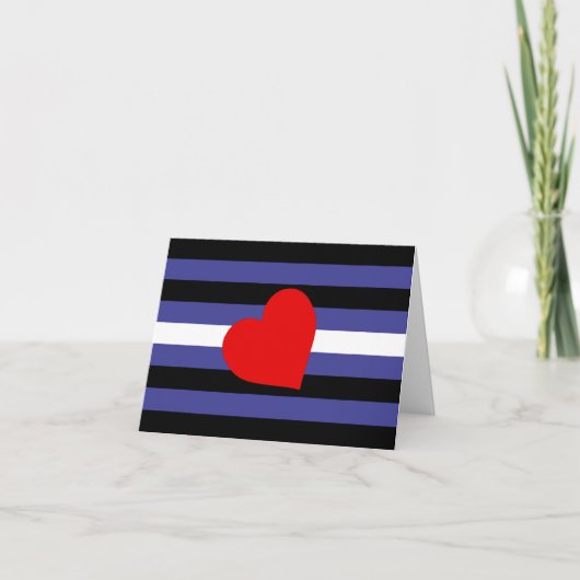 Leren Pride-vlag en hart Aankondiging (Voorkant)