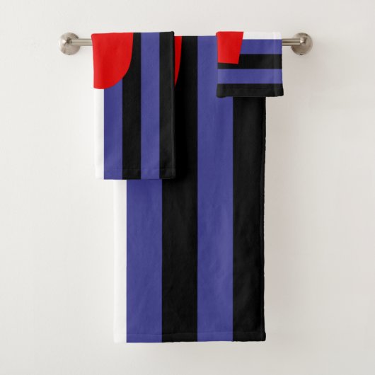 Leren Pride-vlag en hart Bad Handdoek (Insitu)