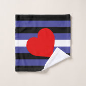 Leren Pride-vlag en hart Bad Handdoek (Wasdoekje)