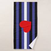 Leren Pride-vlag en hart Badhanddoek (Badhanddoek)