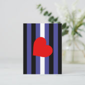 Leren Pride-vlag en hart Briefkaart (Staand voorkant)