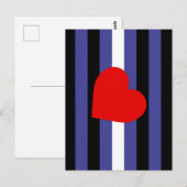 Leren Pride-vlag en hart Briefkaart (Voorkant / Achterkant)