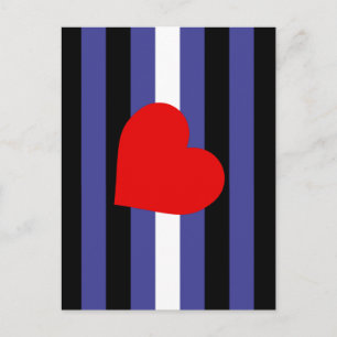 Leren Pride-vlag en hart Briefkaart