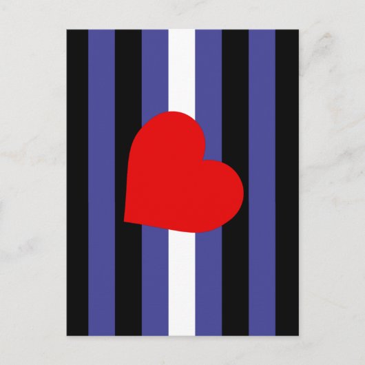 Leren Pride-vlag en hart Briefkaart (Voorkant)