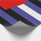 Leren Pride-vlag en hart Cadeaupapier (Hoek)
