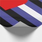 Leren Pride-vlag en hart Cadeaupapier (Hoek)