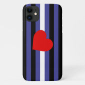 Leren Pride-vlag en hart Case-Mate iPhone Case (Achterkant)