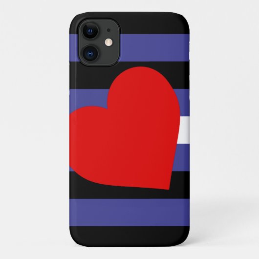 Leren Pride-vlag en hart Case-Mate iPhone Case (Achterkant)