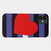 Leren Pride-vlag en hart Case-Mate iPhone Case (Achterkant (horizontaal))