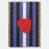 Leren Pride-vlag en hart Deken (Voorkant Verticaal)
