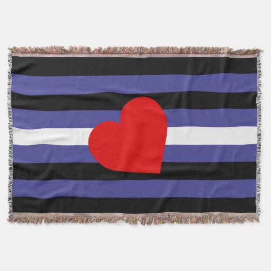 Leren Pride-vlag en hart Deken (Voorkant)