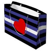 Leren Pride-vlag en hart Groot Cadeauzakje (Achterkant Gekanteld)