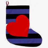 Leren Pride-vlag en hart Grote Kerstsok (Voorkant)
