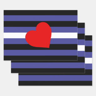 Leren Pride-vlag en hart Inpakpapier Vel