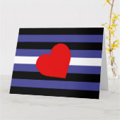 Leren Pride-vlag en hart Kaart (Gele Bloem)