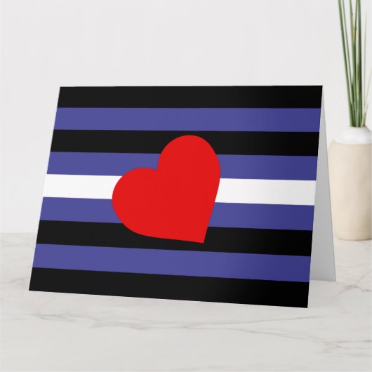 Leren Pride-vlag en hart Kaart (Voorkant)