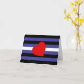 Leren Pride-vlag en hart Kaart (Gele Bloem)