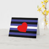 Leren Pride-vlag en hart Kaart (Gele Bloem)