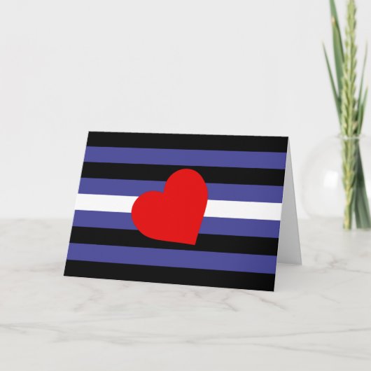 Leren Pride-vlag en hart Kaart (Voorkant)