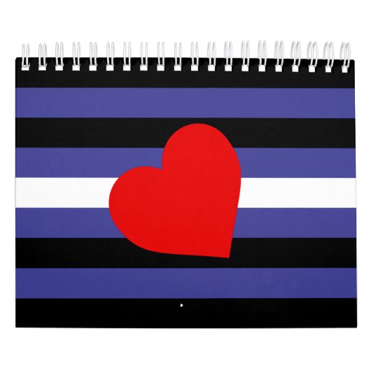 Leren Pride-vlag en hart Kalender (Hoes)