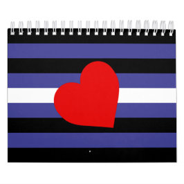 Leren Pride-vlag en hart Kalender