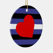 Leren Pride-vlag en hart Keramisch Ornament (Rechts)