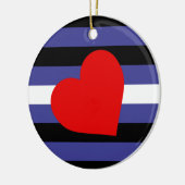 Leren Pride-vlag en hart Keramisch Ornament (Links)
