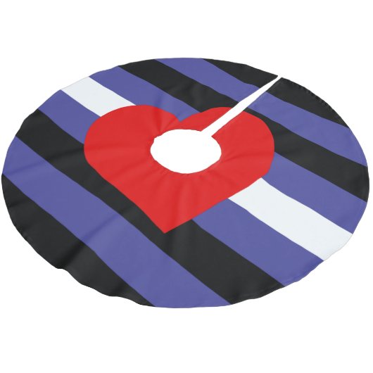 Leren Pride-vlag en hart Kerstboom Rok (Gekanteld)
