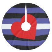 Leren Pride-vlag en hart Kerstboom Rok (Voorkant)