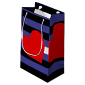 Leren Pride-vlag en hart Klein Cadeauzakje (Achterkant Gekanteld)