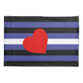 Leren Pride-vlag en hart Kussensloop (Achterkant-Links)
