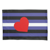 Leren Pride-vlag en hart Kussensloop (Voorkant-Links)