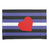 Leren Pride-vlag en hart Kussensloop (Voorkant-Rechts)