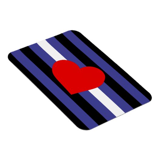 Leren Pride-vlag en hart Magneet (Rechterzijde)
