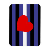 Leren Pride-vlag en hart Magneet (Verticaal)