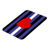 Leren Pride-vlag en hart Magneet (Linkerzijde)