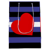 Leren Pride-vlag en hart Medium Cadeauzakje (Achterkant)