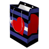 Leren Pride-vlag en hart Medium Cadeauzakje (Achterkant Gekanteld)