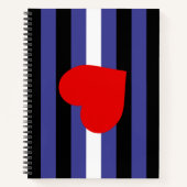 Leren Pride-vlag en hart Notitieboek (Voorkant)