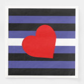 Leren Pride-vlag en hart Servet (Voorkant)