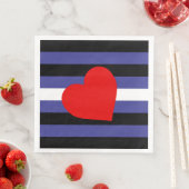 Leren Pride-vlag en hart Servet (Insitu)