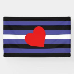 Leren Pride-vlag en Hart Spandoek