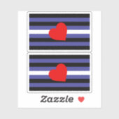 Leren Pride-vlag en Hart Sticker (Vel)